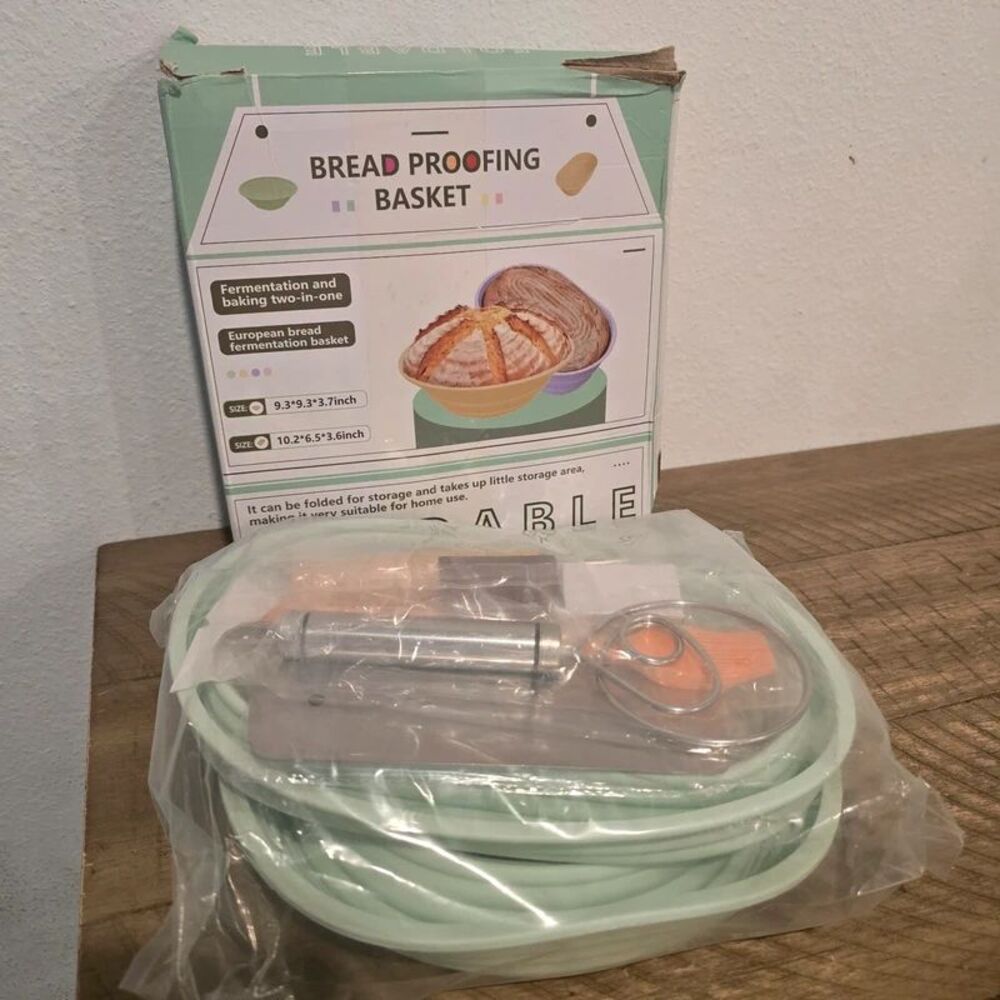 Silicone Bread Proofing Basket Kit Sourdough Banneton Baking Tools Set New